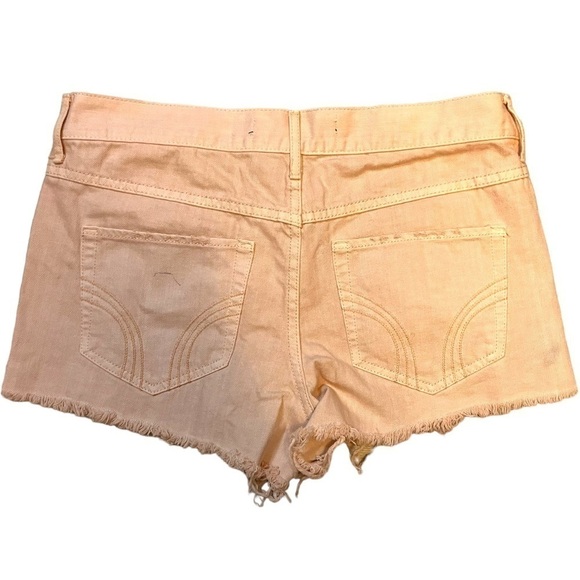 Hollister Embroidered Highrise Peach Denim Jean Short-Short - Picture 5 of 8